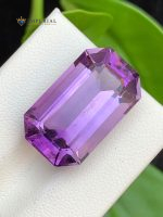 16.35 Carat Natural Amethyst Emerald Step Cut VVS2 Brazil