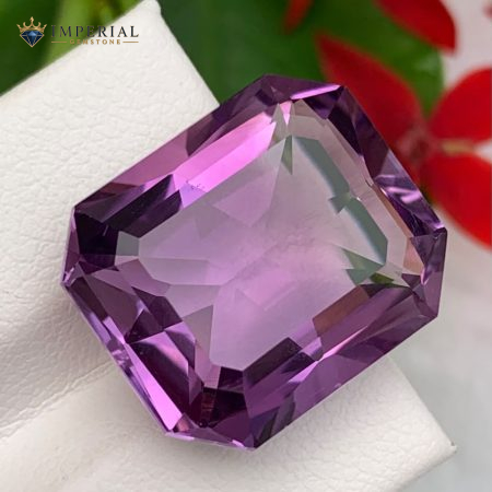 16.55 Carat Natural Amethyst Emerald Cut VVS1 from Brazil