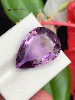16.70 Carats Natural Amethyst Pear Shape VVS1 from Brazil