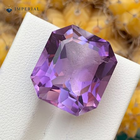 17.30 Carats Natural Amethyst Asscher Cut VVS1 from Brazil