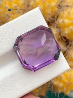 17.30 Carats Natural Amethyst Asscher Cut VVS1 from Brazil