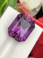 19.20 Carat Natural Amethyst Emerald Step Cut SI2 Brazil