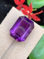 19.90 Carats Natural Amethyst Emerald Step Cut SI1 Brazil