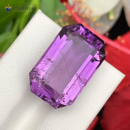21.30 Carat Natural Amethyst Emerald Step Cut SI1 Brazil