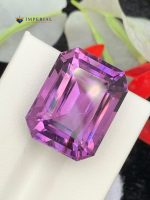 21.30 Carats Natural Amethyst Emerald Step Cut VVS2 Brazil