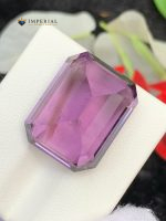 21.30 Carats Natural Amethyst Emerald Step Cut VVS2 Brazil