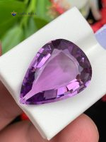 21.60 Carat Natural Amethyst Pear Shape VVS1 from Brazil