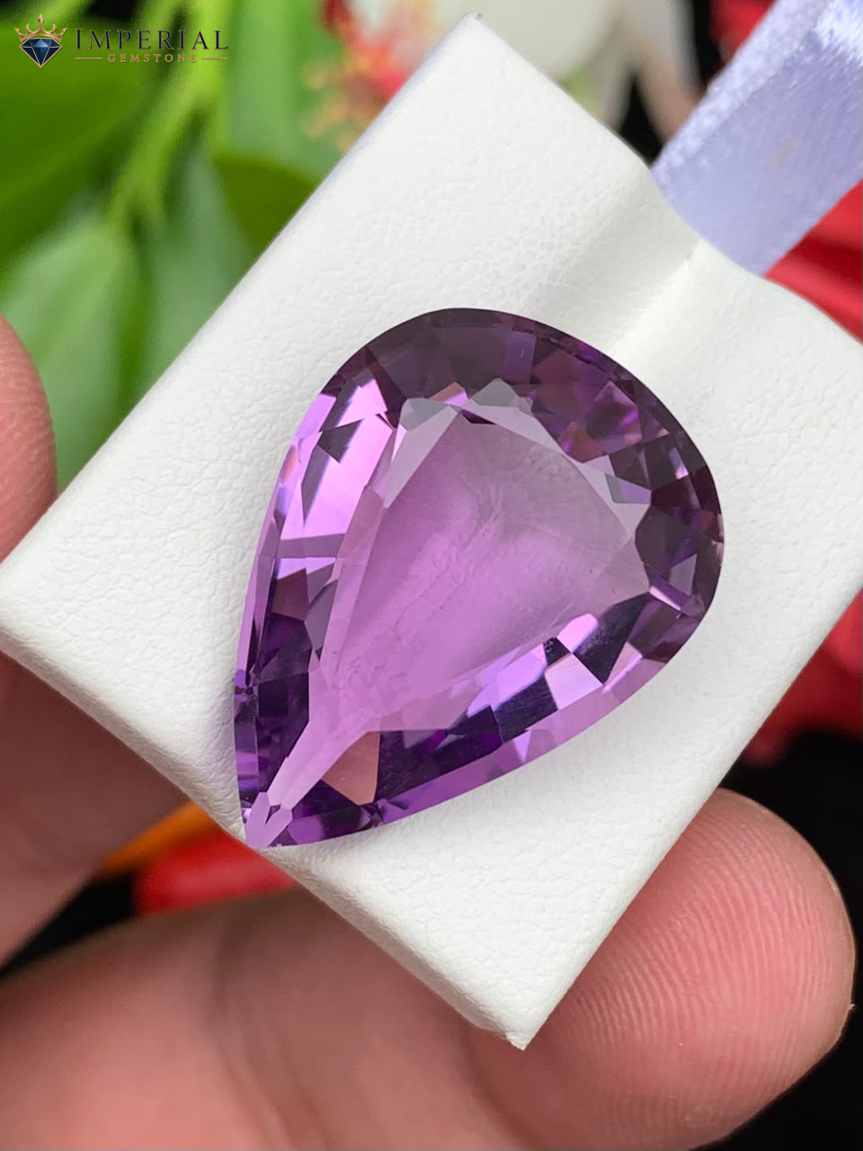 21.60 Carat Natural Amethyst Pear Shape VVS1 from Brazil 21.60 Carat Natural Amethyst Pear Shape VVS1 from Brazil