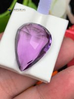 21.60 Carat Natural Amethyst Pear Shape VVS1 from Brazil