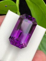 22.70 Carats Natural Amethyst Emerald Step Cut VVS2 Brazil