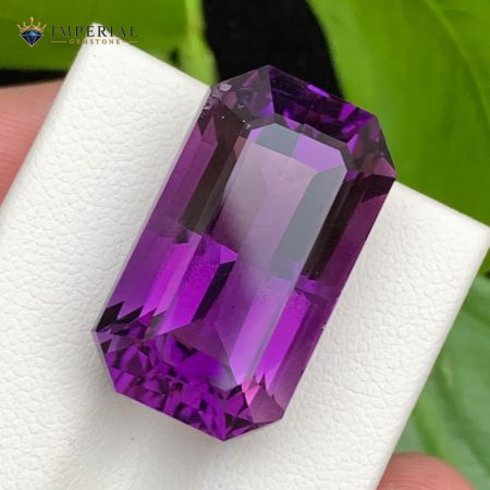 22.70 Carats Natural Amethyst Emerald Step Cut VVS2 Brazil