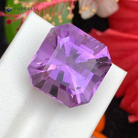 23.85 Carats Natural Amethyst Asscher Cut SI1 from Brazil