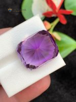 25.20 Carats Natural Amethyst Cushion Cut VVS1 from Brazil
