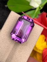 25.30 Carats Natural Amethyst Emerald Step Cut VS2 Brazil