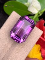 25.30 Carats Natural Amethyst Emerald Step Cut VS2 Brazil