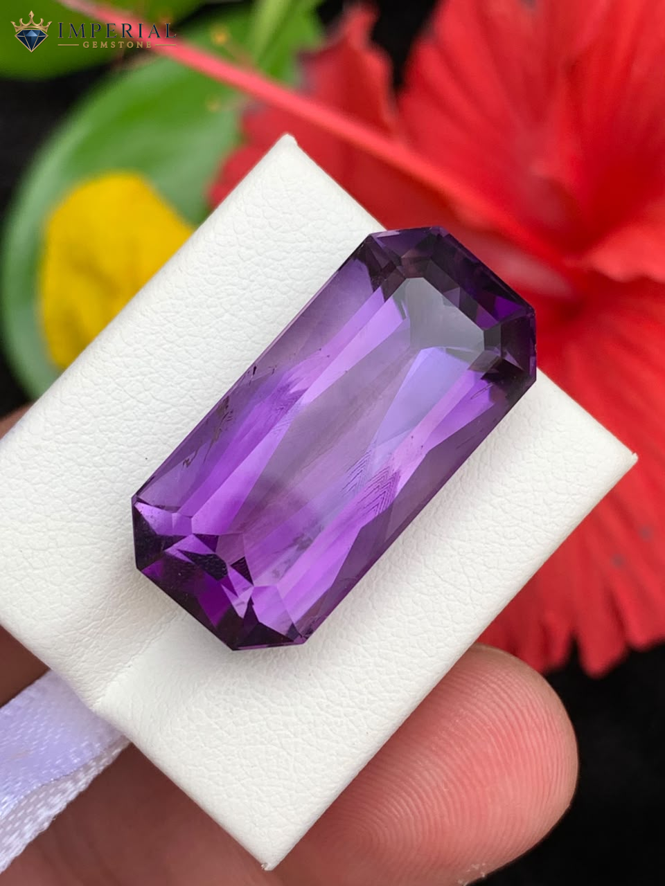 26.20 Carats Natural Amethyst Emerald Step Cut VS1 Brazil 26.20 Carats Natural Amethyst Emerald Step Cut VS1 Brazil