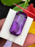 26.20 Carats Natural Amethyst Emerald Step Cut VS1 Brazil