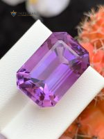 28.10 Carats Natural Amethyst Emerald Cut VVS1 from Brazil
