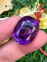 28.70 Carat Natural Amethyst Cushion Cut VVS2 from Brazil