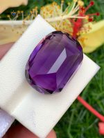 28.70 Carat Natural Amethyst Cushion Cut VVS2 from Brazil