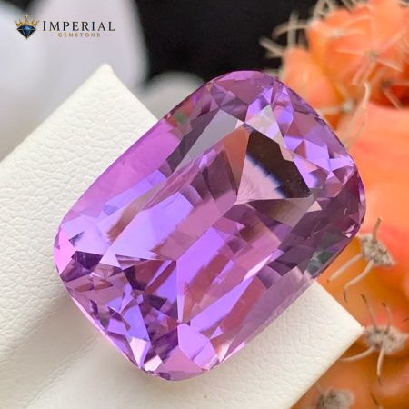 31.50 Carats Natural Amethyst Cushion Cut VVS1 from Brazil