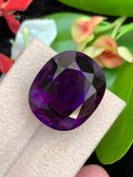 32.25 Carats Natural Amethyst Cushion Cut VS2 from Brazil