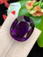 32.25 Carats Natural Amethyst Cushion Cut VS2 from Brazil