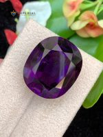 32.25 Carats Natural Amethyst Cushion Cut VS2 from Brazil