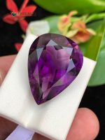 34.50 Carats Natural Amethyst Pear Shape VVS2 from Brazil