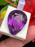 37.70 Carats Natural Amethyst Pear Shape VS1 from Brazil