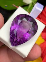 37.70 Carats Natural Amethyst Pear Shape VS1 from Brazil
