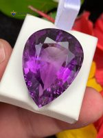 37.70 Carats Natural Amethyst Pear Shape VS1 from Brazil