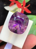 40.70 Carats Natural Amethyst Cushion Cut VVS1 from Brazil