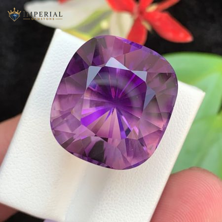 40.70 Carats Natural Amethyst Cushion Cut VVS1 from Brazil
