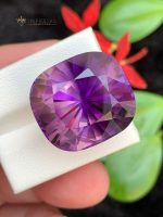 40.70 Carats Natural Amethyst Cushion Cut VVS1 from Brazil