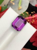 5.05 Carat Natural Amethyst Emerald Step Cut from Brazil