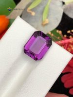 5.05 Carat Natural Amethyst Emerald Step Cut from Brazil