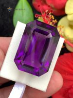 56.40 Carat Natural Amethyst Emerald Cut Flawless Brazil