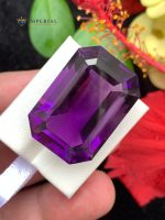 56.40 Carat Natural Amethyst Emerald Cut Flawless Brazil