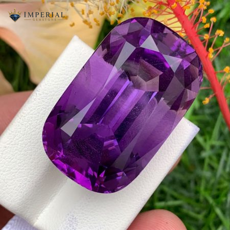 68.10 Carat Natural Amethyst Cushion Mixed Cut SI1 Brazil