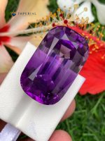 68.10 Carat Natural Amethyst Cushion Mixed Cut SI1 Brazil