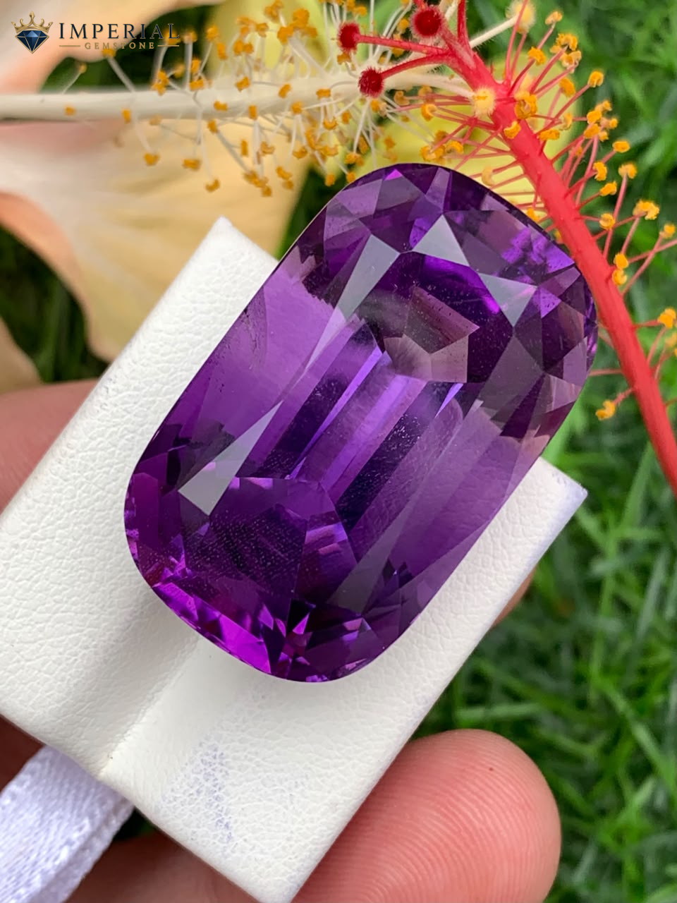 68.10 Carat Natural Amethyst Cushion Mixed Cut SI1 Brazil 68.10 Carat Natural Amethyst Cushion Mixed Cut SI1 Brazil