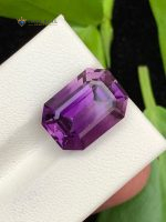 7.80 Carats Natural Amethyst Emerald Step Cut VVS1 Brazil