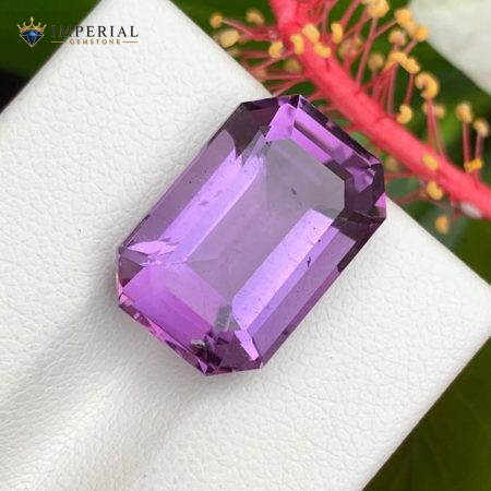 8.75 Ct Natural Amethyst Emerald Step Cut from Brazil