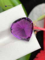 8.80 Carats Natural Amethyst Heart Shape VVS2 from Brazil
