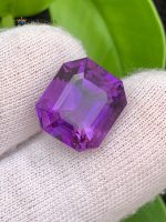 9.80 Carat Natural Amethyst Emerald Step Cut VS2 from Brazil