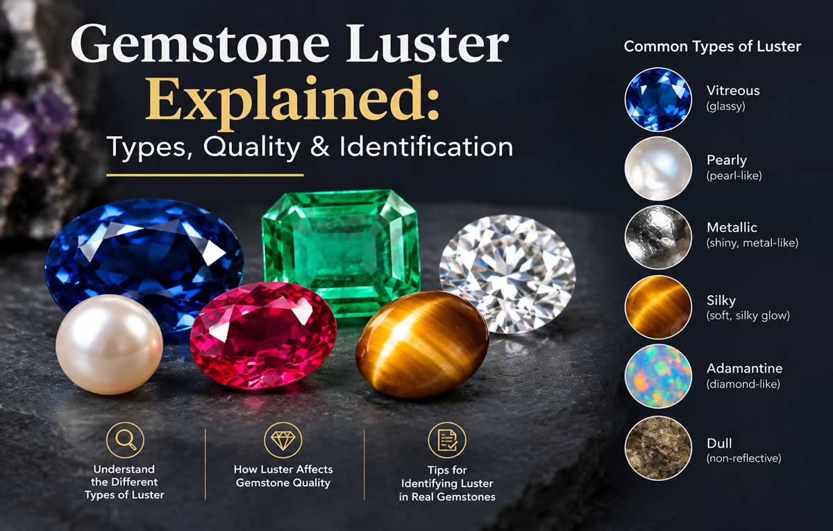 Gemstone Luster Explained: Types, Quality & Identification