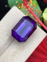 17.65 Carat Natural Amethyst Emerald Cut VVS2 From Brazil - Front View