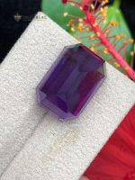 17.65 Carat Natural Amethyst Emerald Cut VVS2 Brazil - Back View