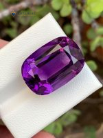19.00 Carat Natural Amethyst Cushion Cut Flawless Brazil - Front View 1